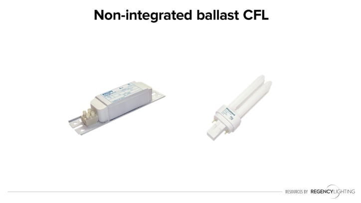 Compact fluorescent CFL with non-integrated ballast